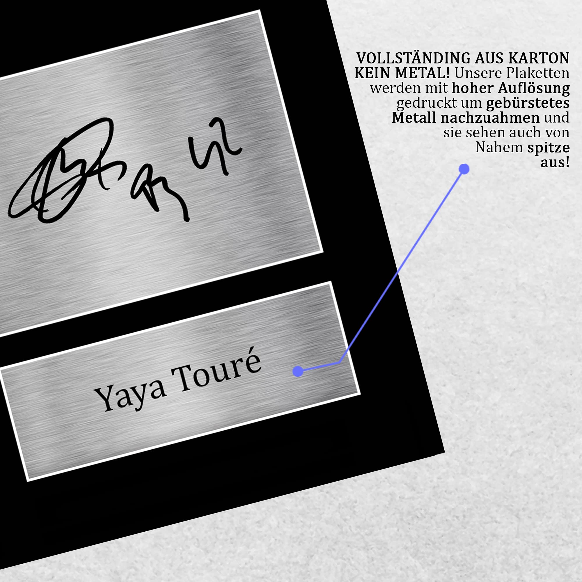 HWC Trading A4 Yaya Toure Manchester City Manchester City Gifts gedrucktes Autogramm für Fußballfans und Fans