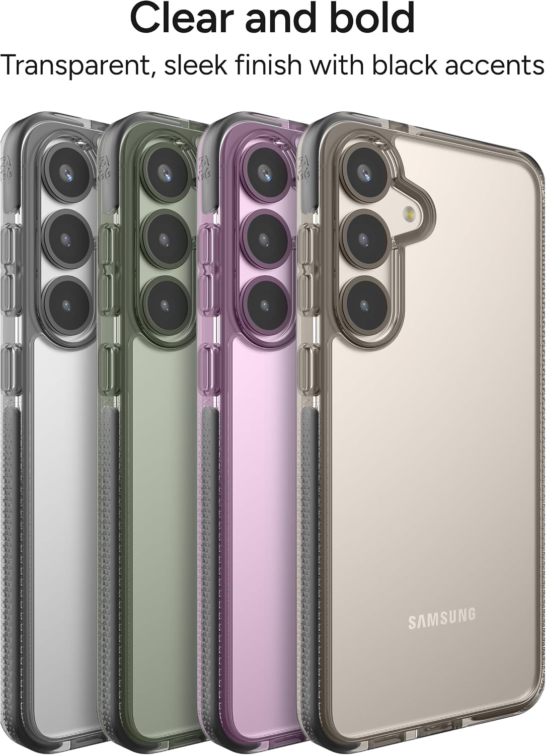 ZAGG Santa Cruz Samsung Galaxy S25+ Case - Slim, 13ft Drop Protection, Wireless Charging Compatible, Graphene Strength, 70% Recycled Material, Anti-Scratch, Secure Grip, Black