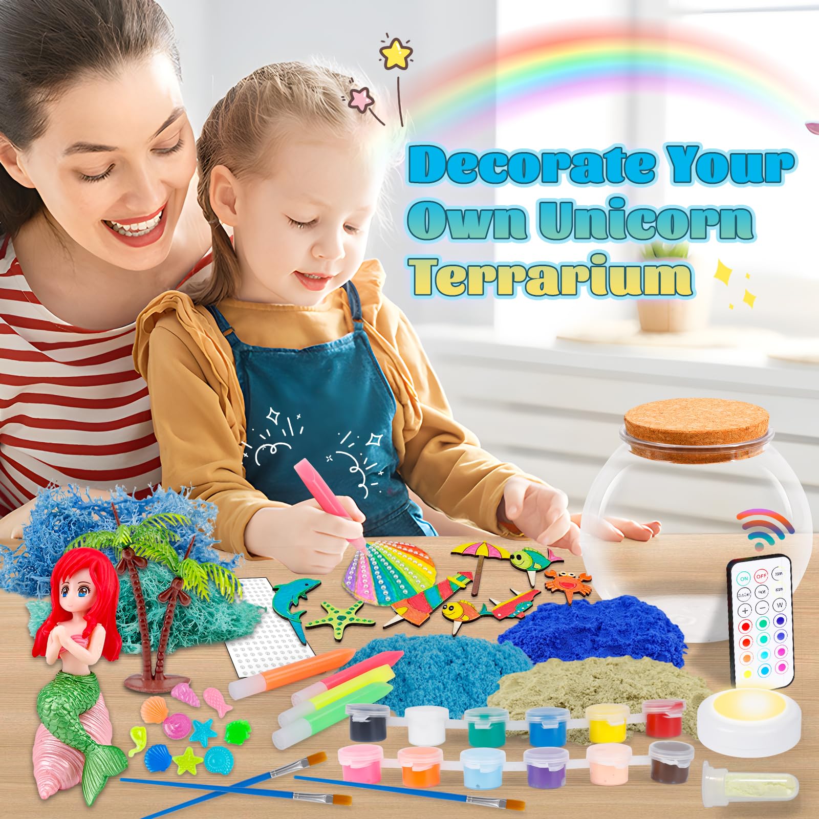Kit De Terrarium Lumineux En Forme De Siru00e8ne Pour Enfants, Cadeau