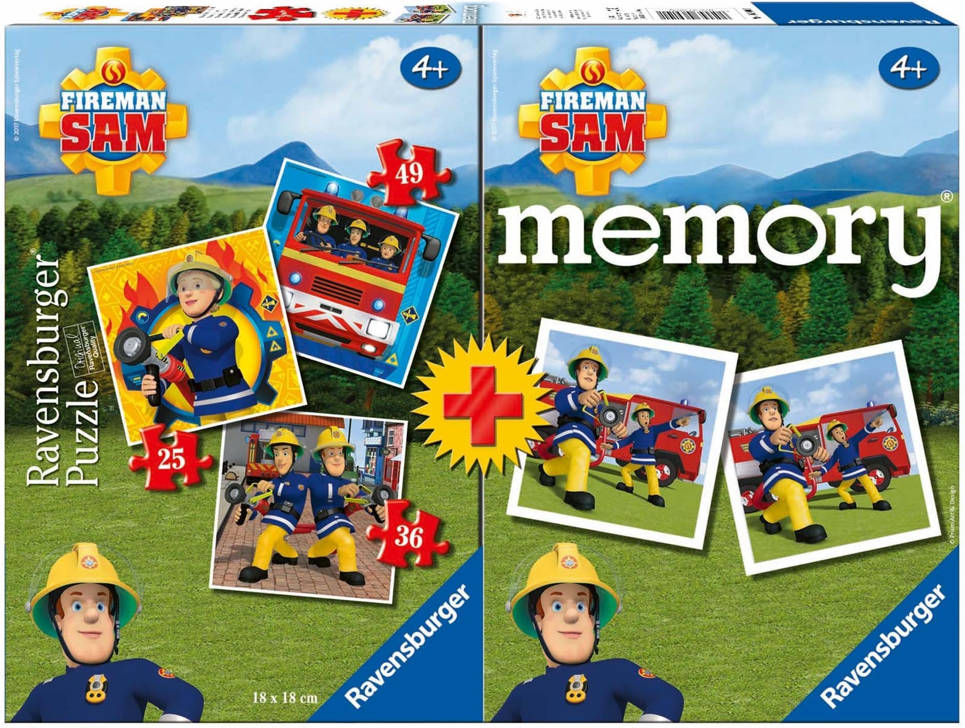 RAVENSBURGER Tris + Memory Puzzle Sam Pompier - Games Company