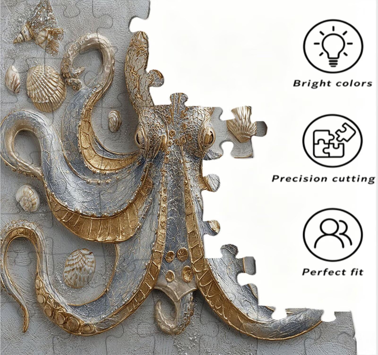 Puzzle 4000 sztuk, ośmiornica zwierzęta puzzle dla dorosłych gra edukacyjna puzzle dla dorosłych, zabawne, wymagające zajęcia rodzinne, dekoracja ścienna, prezenty R1KH-968