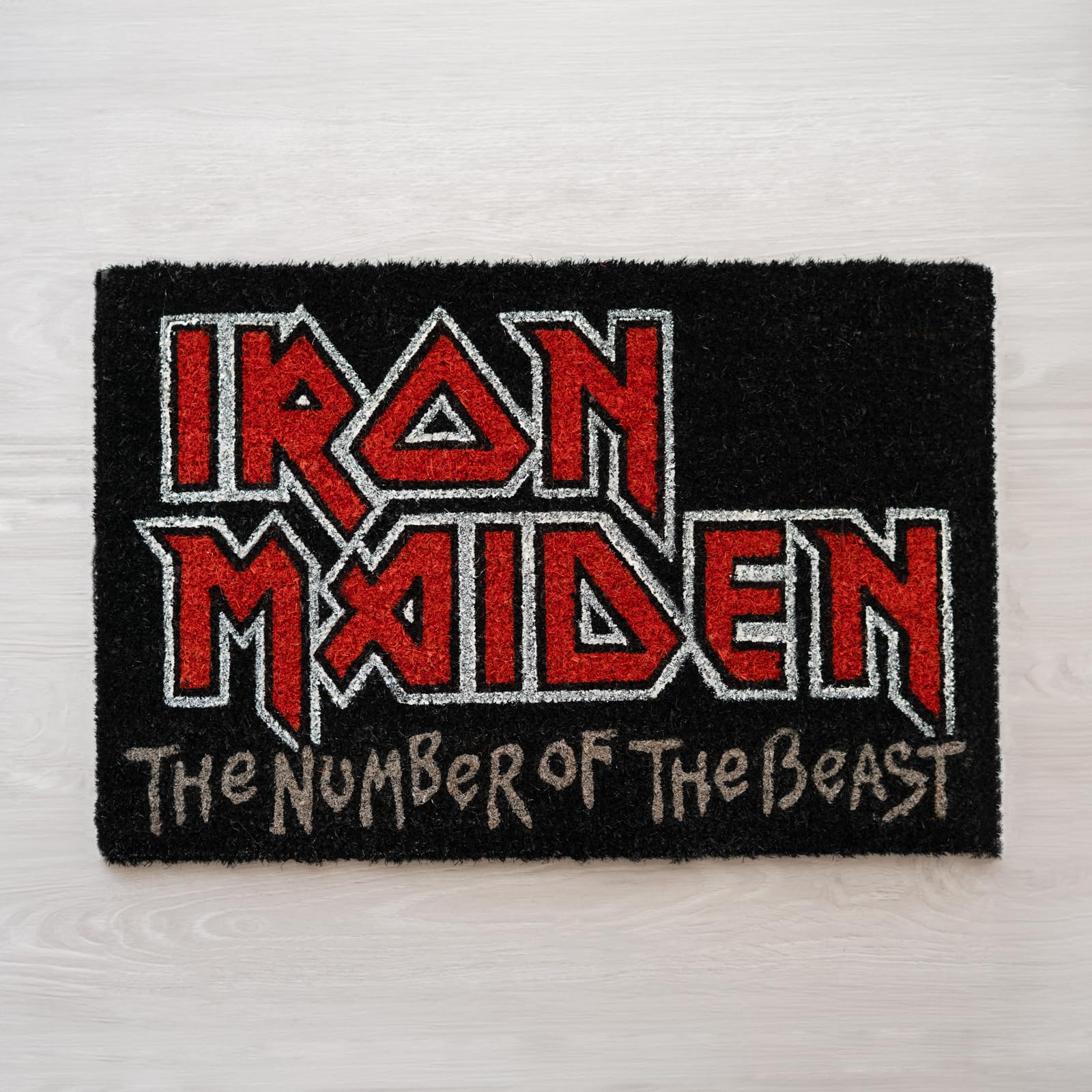 Grupo Erik Iron Maiden Wycieraczka | 40 x 60 cm | Włókno Kokosowe | Ekologiczna 100% | Do Użytku Wewnętrznego i Zewnętrznego | Oficjalny Produkt Iron Maiden