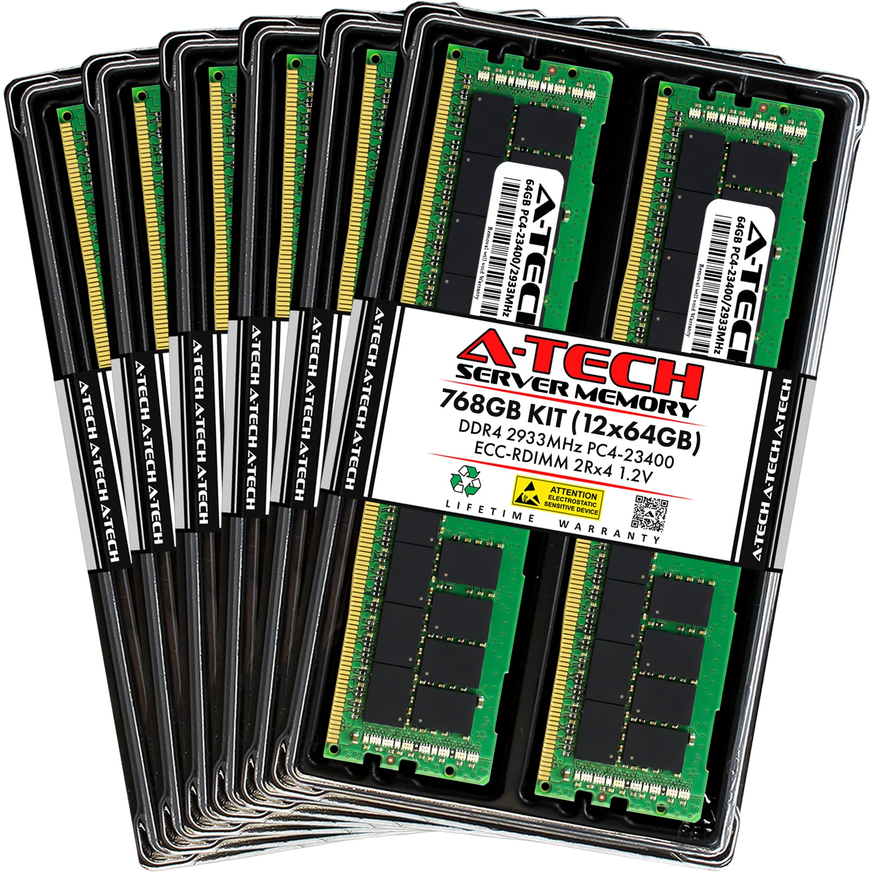 A-Tech 768GB Kit (12x64GB) RAM for Apple Mac Pro 2019 | DDR4