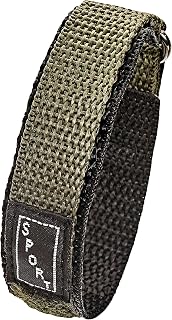 ALPINE Sporty Padded Nylon Fabric watch band - 16mm - black/green