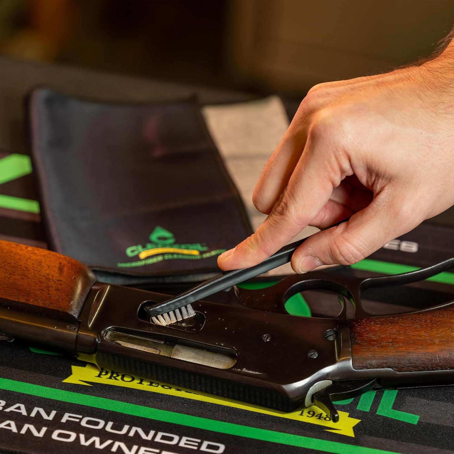 Clenzoil Two-Step Firearm Cleaning System – Carbon Cleaner & CLP Lubricant – Deep Fouling Removal, Long-Lasting Protection, Safe on All Finishes – USA Made (4-Piece Kit)