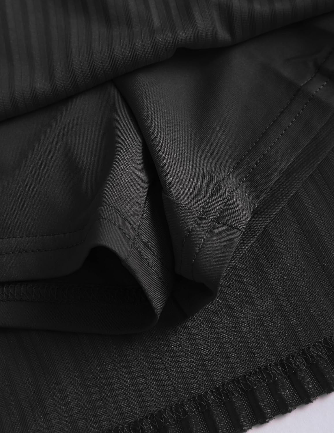 Women's Velvet Mini Skirts, High Waisted Pleated Skirt with Shorts Underneath Skort Fall Mini Skirt 2026 Black S - Image 7