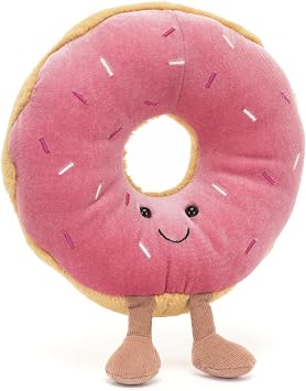 Jellycat Amuseables Doughnut Stuffed Toy, 7 inches - Pastry Plush - Fun Gift Idea