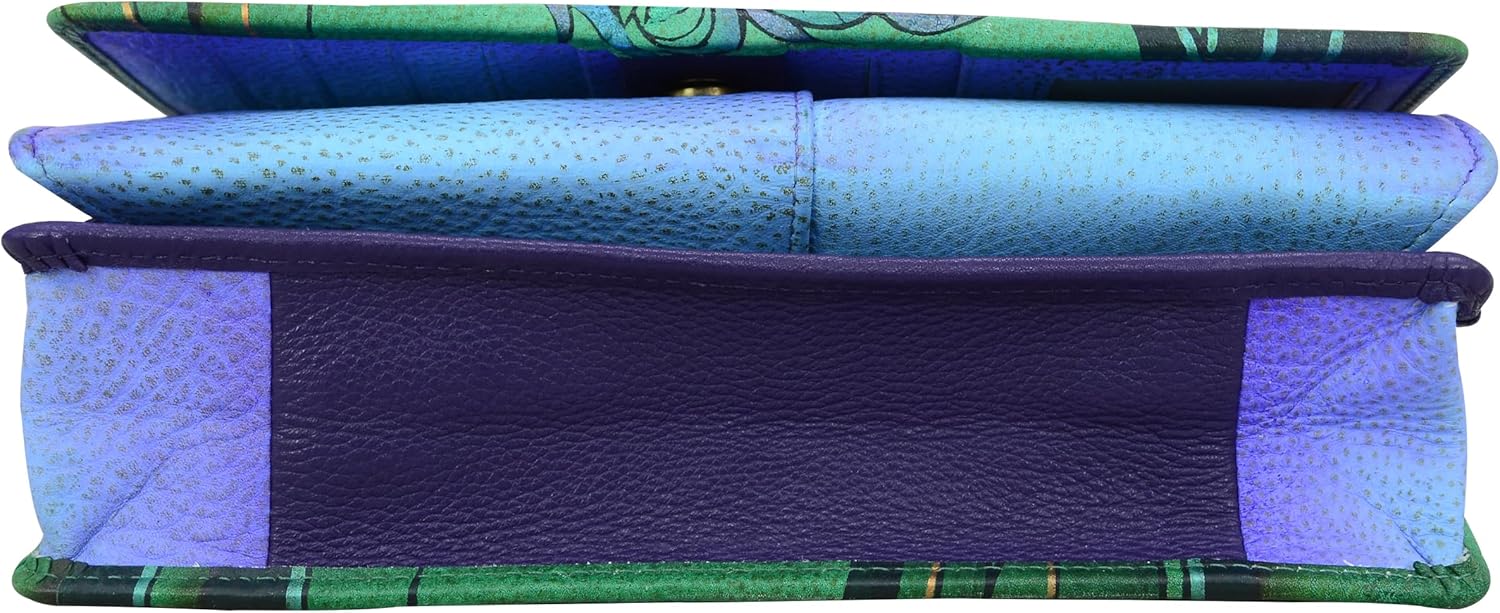 Anna by Anuschka Women’s Hand-Painted Genuine Leather Organizer Wallet On a String - Image 8