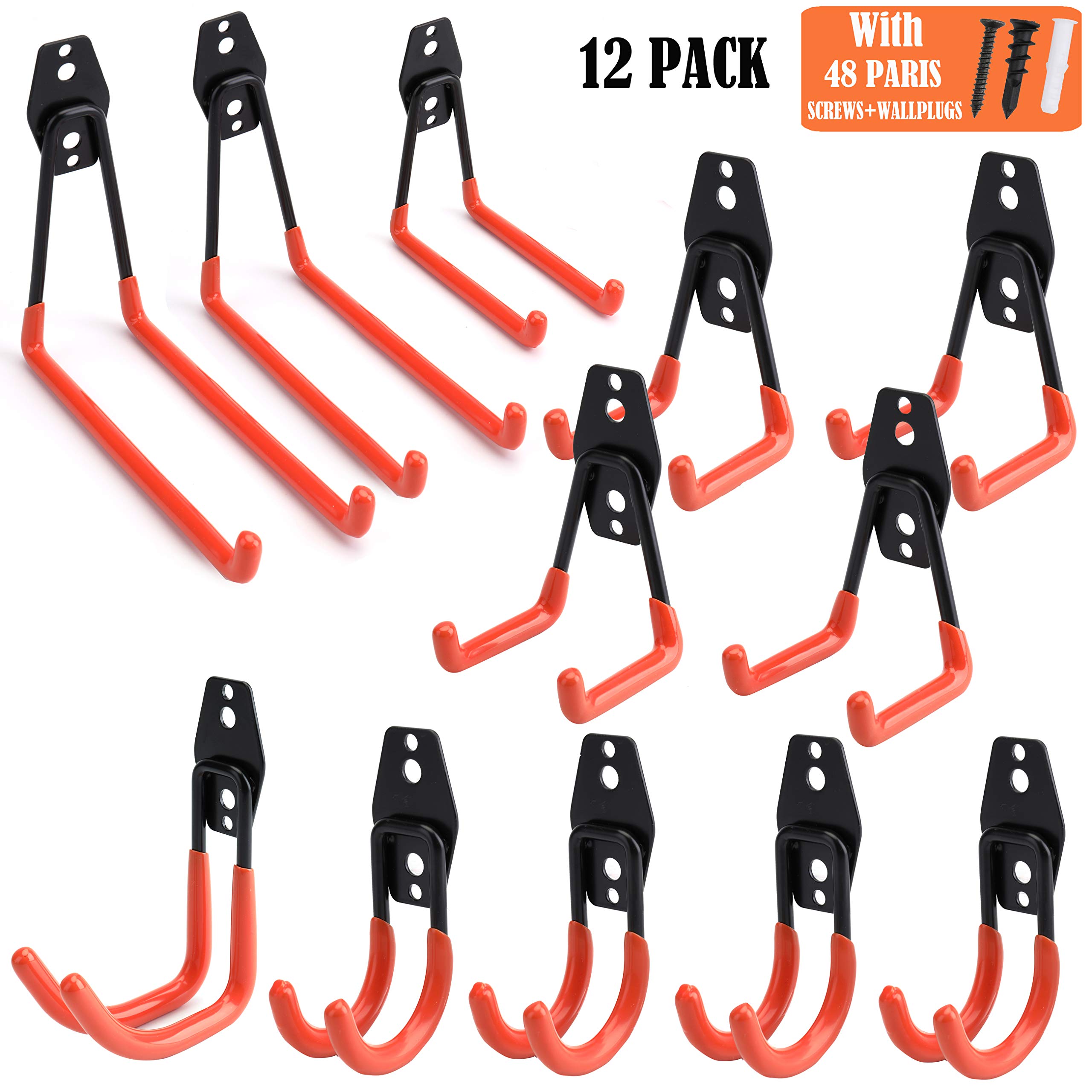 Buy Bekith 12 Pack Garage Storage Hooks, Heavy Duty Steel Utility