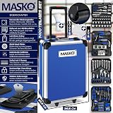 MASKO® Tool Box 969 Pieces Filled | Tool Set in Aluminium Case | Tool Box with Wheels | Tool Box Household, Home, Hobby, Car | Trolley Function | Professional Tool Trolley Hand Tool - 2