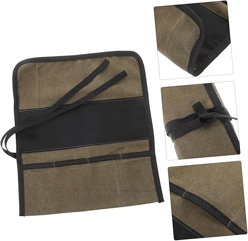 Miniatura 4 de DOITOOL Bolsa de herramientas de lona, organizador de rollo, llave de lona, bolsa de herramientas enrollable para carpintería, bolsa organizadora de