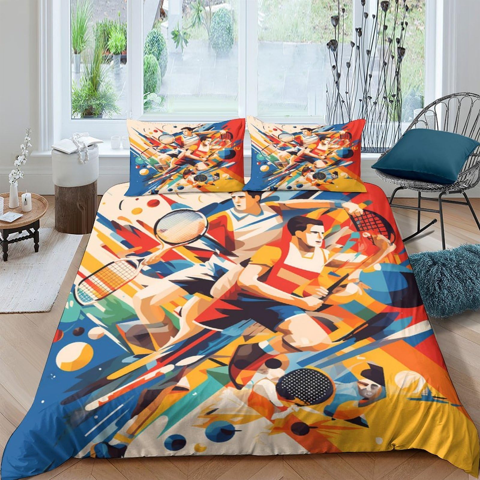 Ctjqhvkz Style-3 3D Printed Abstract Art Fitted Sheet Microfiber Colorful Geometric Mattress Cover For Bedroom Dorm Easy Care Decorative Single（135X200cm）