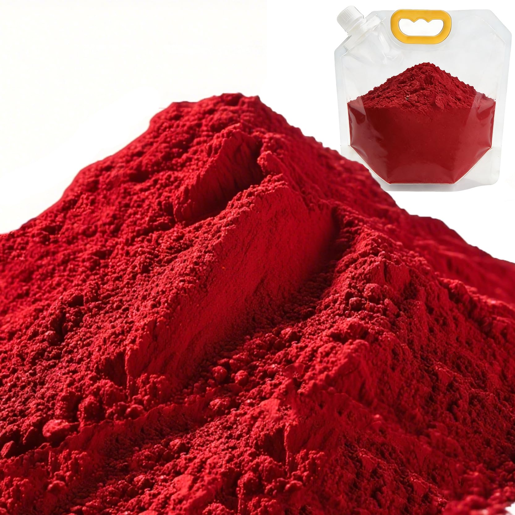 View 1 of 1 lb Red Iron Oxide Powder - Concrete Pigment & Cement Dye for Grout, Stucco, Mortar, Wood, Epoxy Flooring & DIY Watercolor,Inorganic Colorant