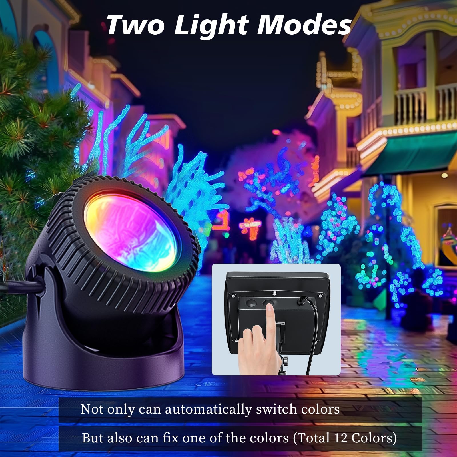 PChero Luci solari sommergibili RGB 3 in 1, impermeabili per laghetti, giardino, cortile, acquario