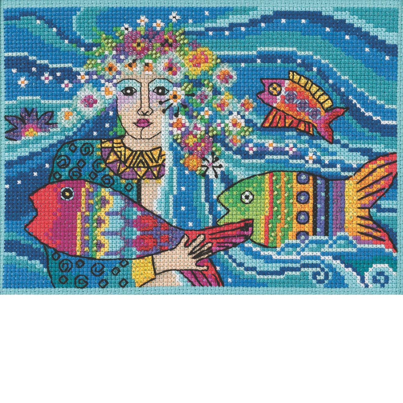 Mill HillCounted Cross Stitch Ocean Goddess Mill Hill 2021 Laurel Burch LB302111