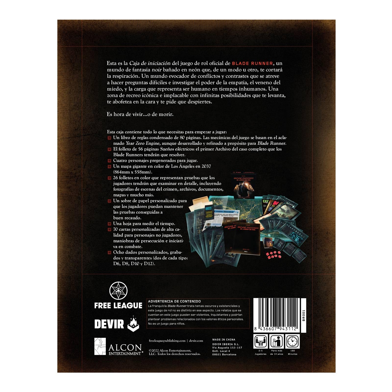Devir BRCAIN Boîte de démarrage Blade Runner, Jeu de rôle, rôle Complet, rôle en Espagnol