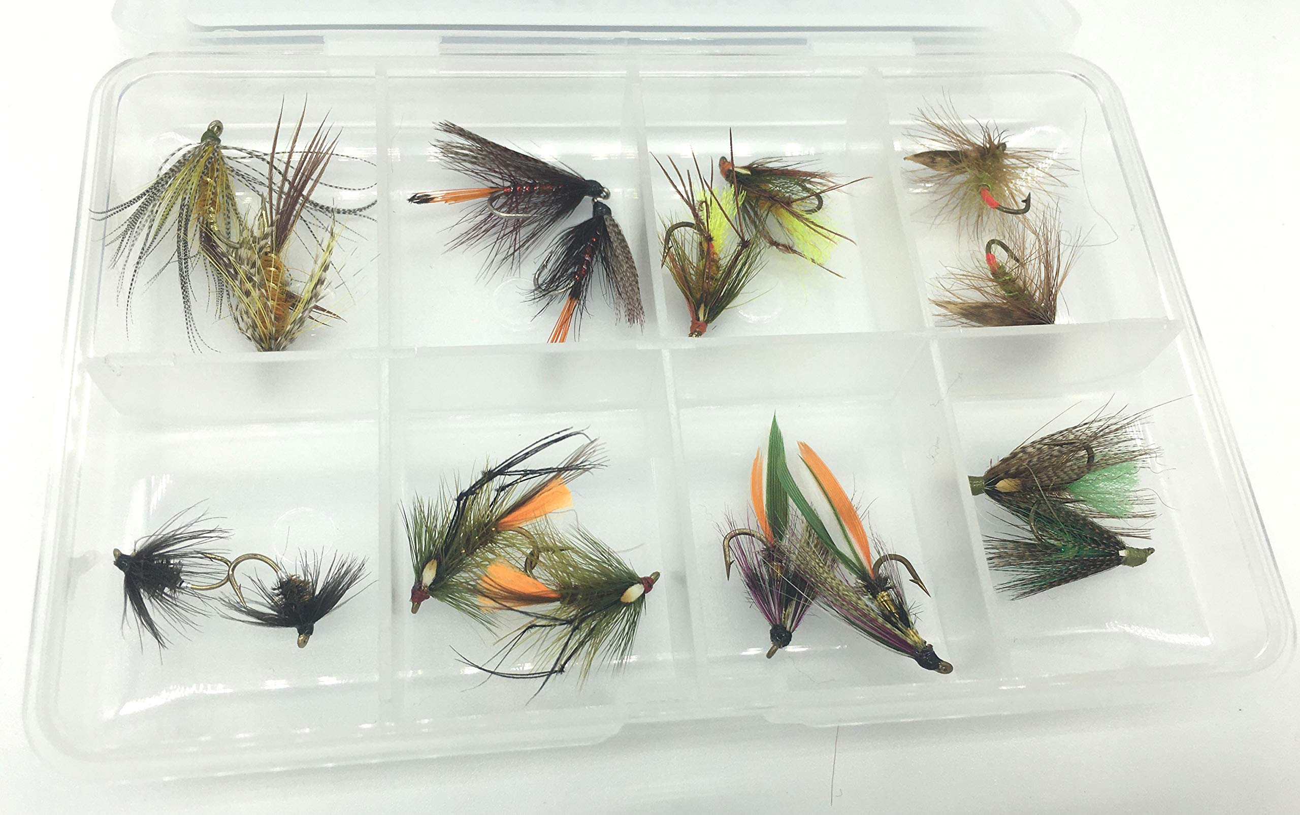 Lot De 16 Mouches à Saumon Motifs Irlandais Tailles 10-14 - Pêche à La