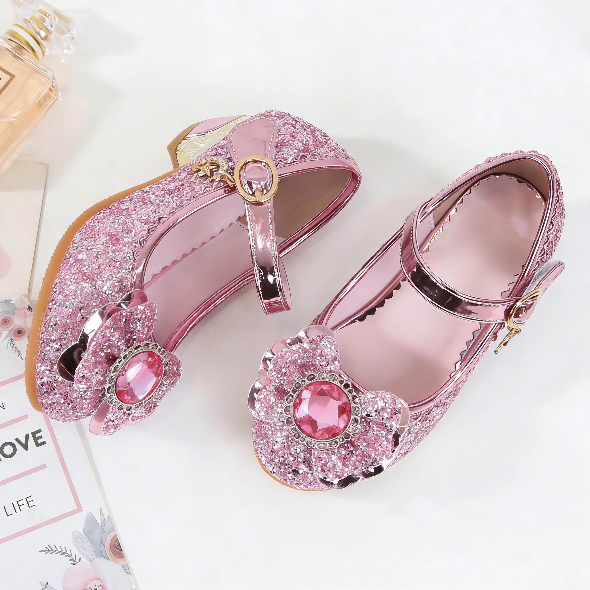 New front Zapatos de Fiesta de Princesa Zapatos de tacón de Princesa para niñas Zapatos de Fiesta Zapatos de Princesa Zapatos Elegantes