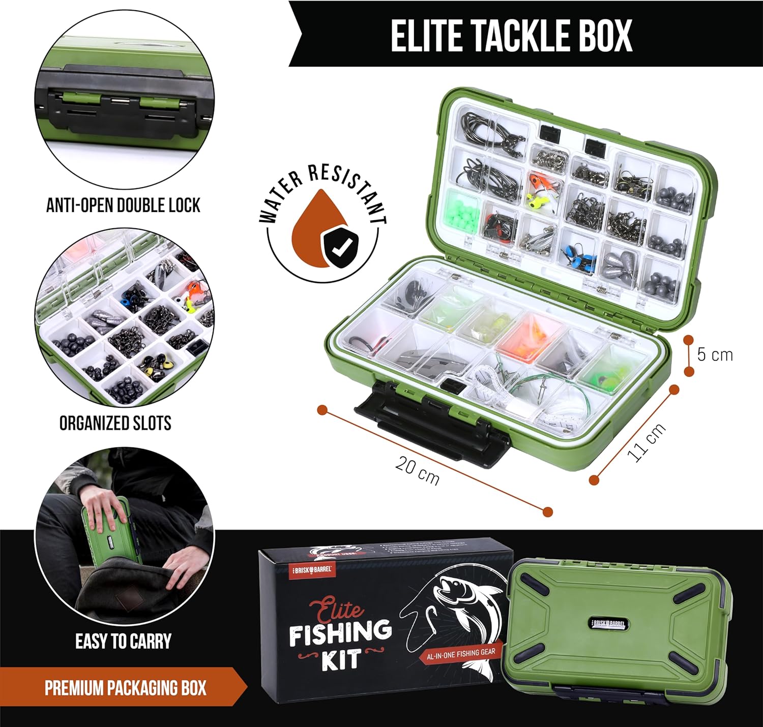 Fishing Lures. 212 Pcs Tackle Box with Tackle Bait Lures, Crankbaits, Hook, Weight, Spring Pins, Fishing Line & More Idea for Men