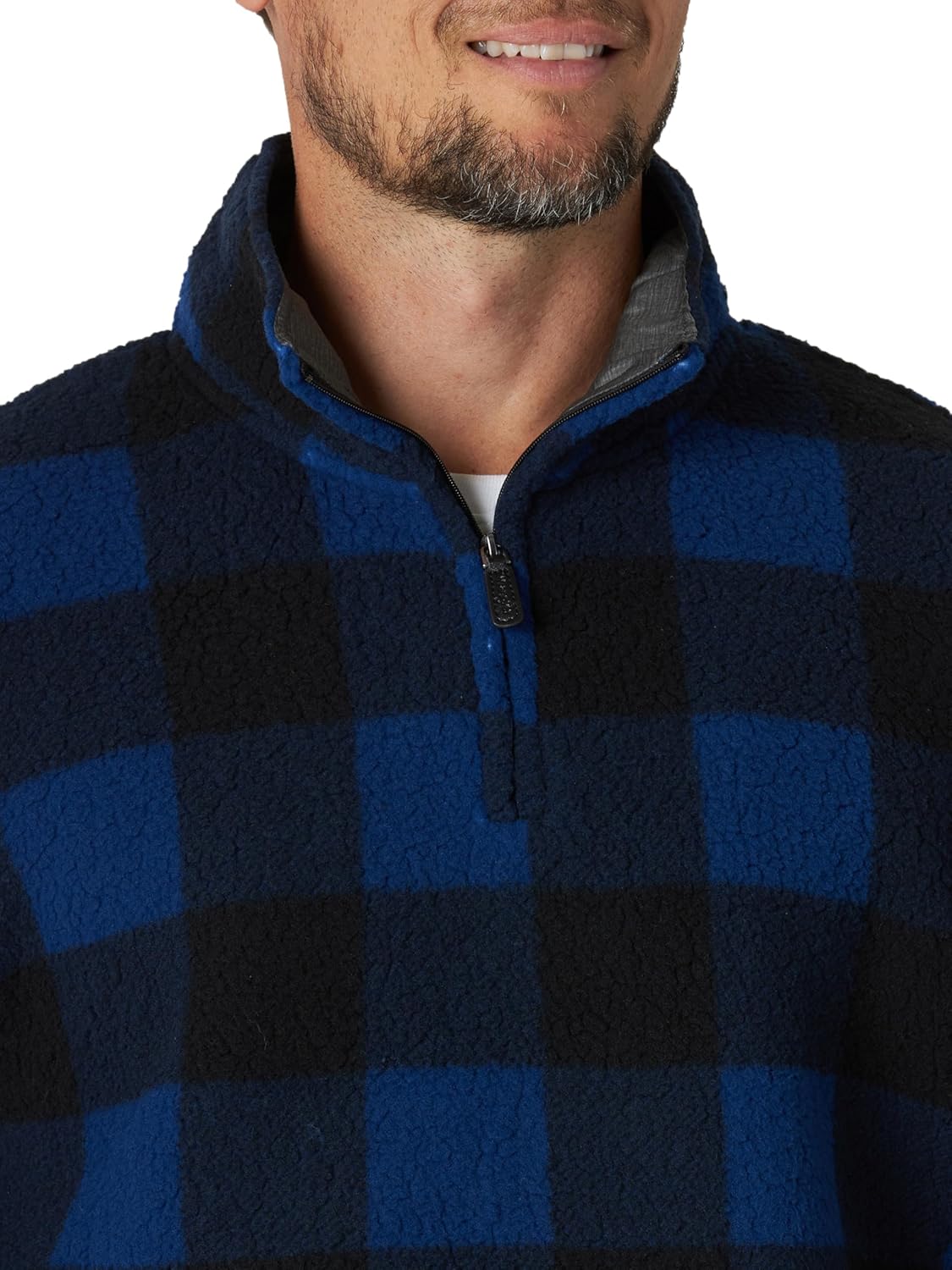 Wrangler Authentics Men's Wooly Fleece Quarter Zip Pullover - Image 3