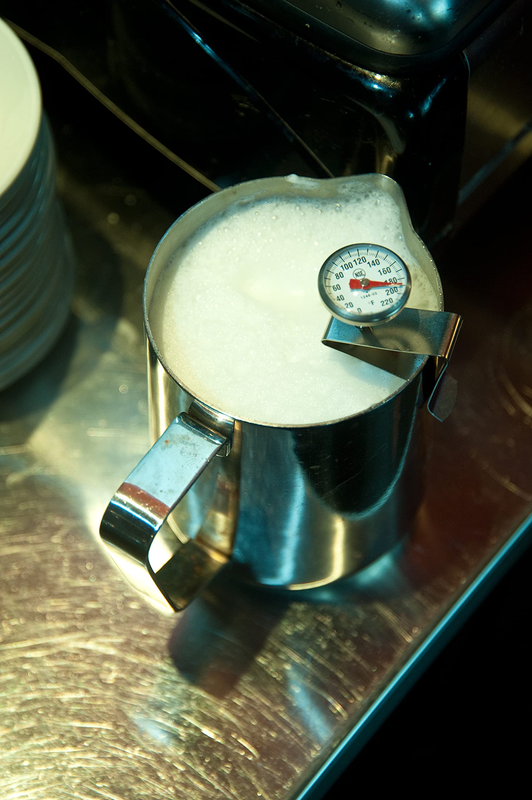 Cooper-Atkins 1236-70-1 - Termómetro de leche de café con clip, esfera de 2,5 cm y eje de 12,7 cm