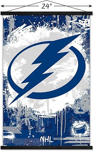 Miniatura 3 de Trends International NHL Tampa Bay Lightning - Maximalist Logo 23 Wall Poster with Magnetic Frame