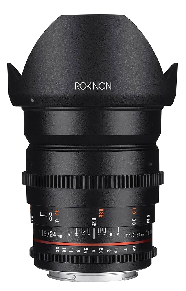 Rokinon 24mm T1.5 MFT マイクロフォーサーズ レンズ Amazon.com : Rokinon 24mm T1.5 Cine DS Lens for Canon EF
