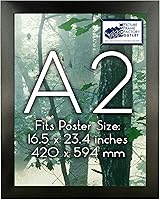 Vista 4 de PFFO - Marco A4 para póster o impresión, marco de fotos negro moderno, 8.27 x 11.69 pulgadas (8.268 x 11.693 in)