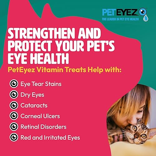 Miniatura 6 de PetEyez Golosinas vitamínicas para gatos  Removedor de manchas de lágrimas  Apoyo a la salud ocular  Reduce la picazón y las alergias  Sabor a pollo