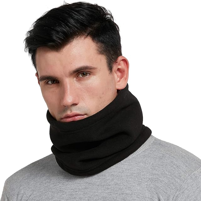 HGDGears Winter Outdoor Thermal Snood Fleece Tube Ski Neck Warmer Gaiter Beanie Hat for Mens Womens