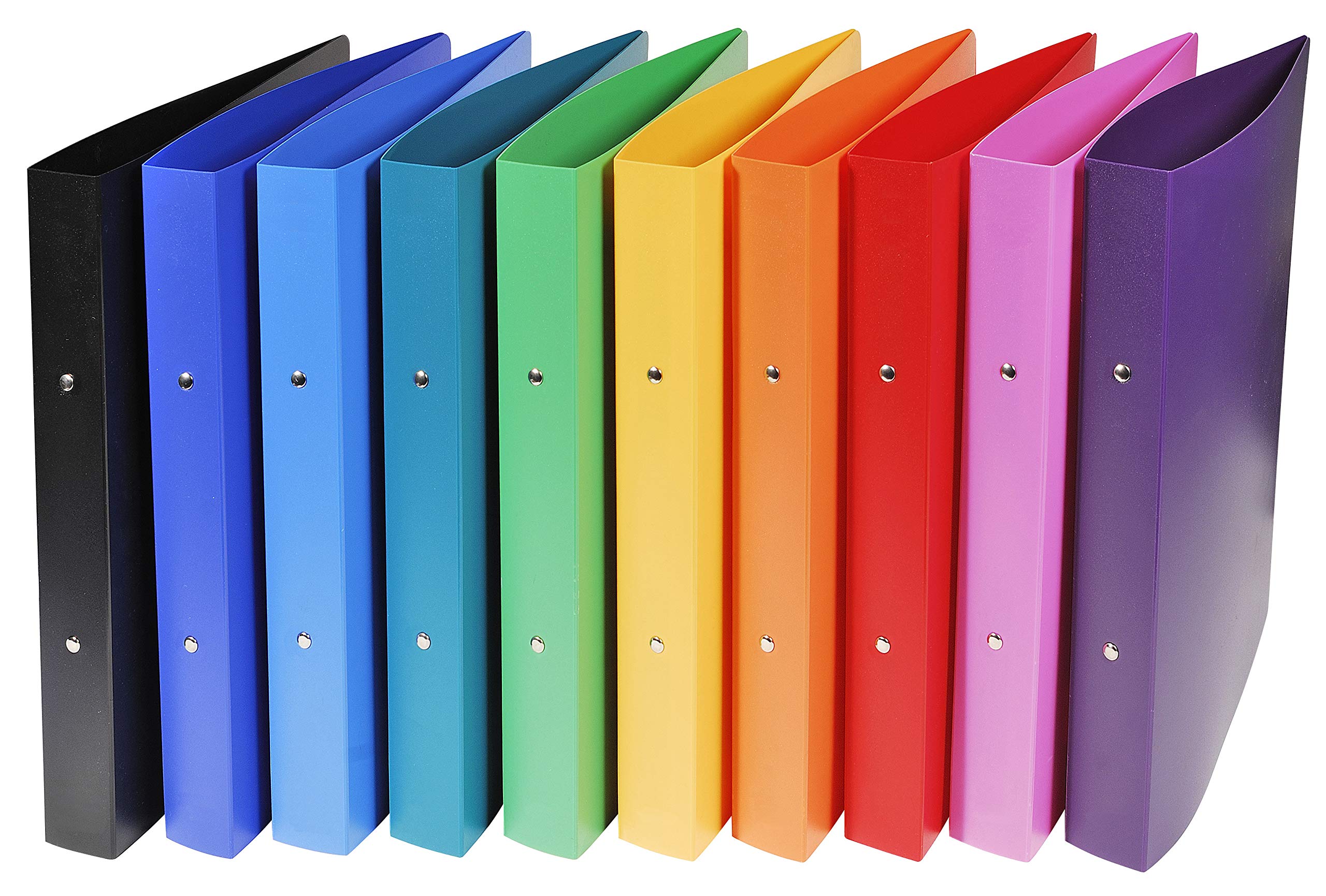 Exacompta Opak 30 Mm Ring Binder Pp (Polypropylene) A4 2 Rings Assorted 54699E Pack Of 20