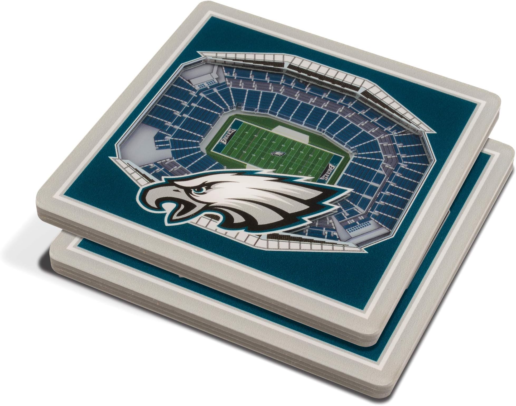 YouTheFan NFL 3D Team StadiumViews 4x4 Coasters - Set of 2