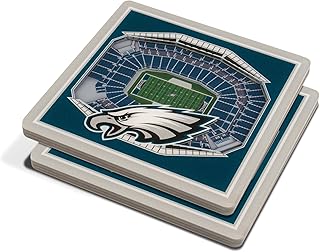 YouTheFan NFL Philadelphia Eagles 3D StadiumView Coasters - Lincoln Financial Field 4" x 4"