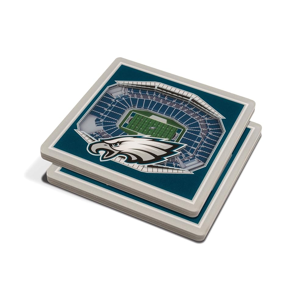 YouTheFan NFL Philadelphia Eagles 3D StadiumView Coasters - Lincoln Financial Field 4 x 4