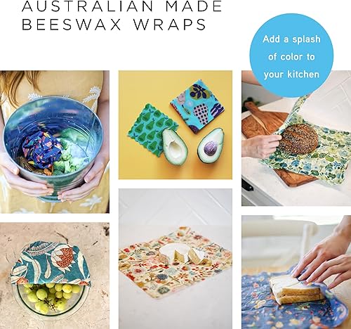 Miniatura 6 de Honeybee - Envolturas de cera de abejas  Paquete de inicio de cocina  Envoltura de cera de abeja de algodón orgánico certificado  Envoltura de