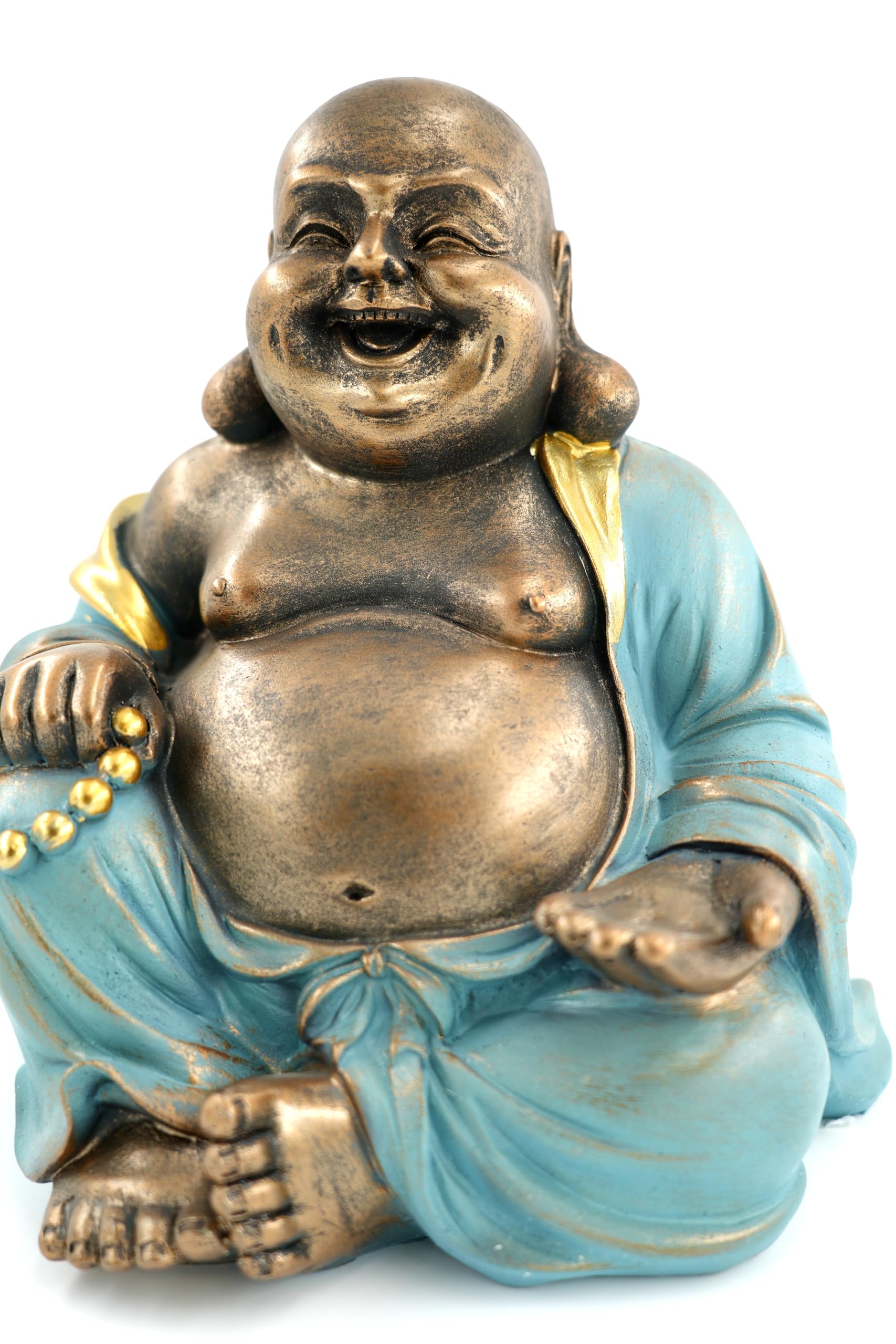MF Lachender Buddha, Mintgrün, 23cm – Glückssymbol