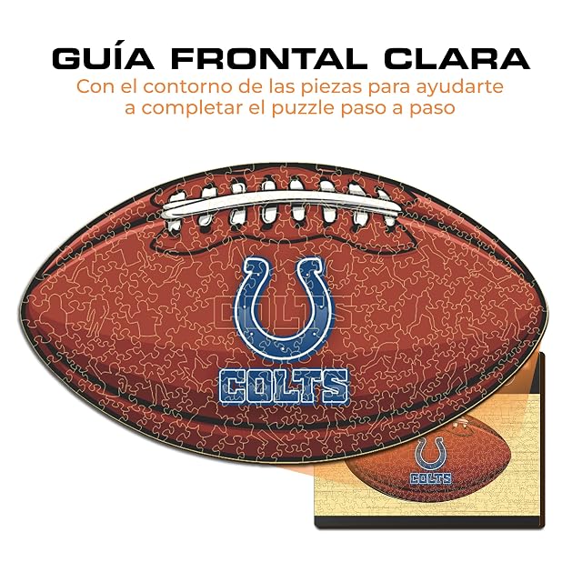 Foto 6 de 6 de Iconic Puzzles - Indianapolis Colts, Logo, Rompecabezas de Madera con Licencia Oficial de la NFL, 100%…