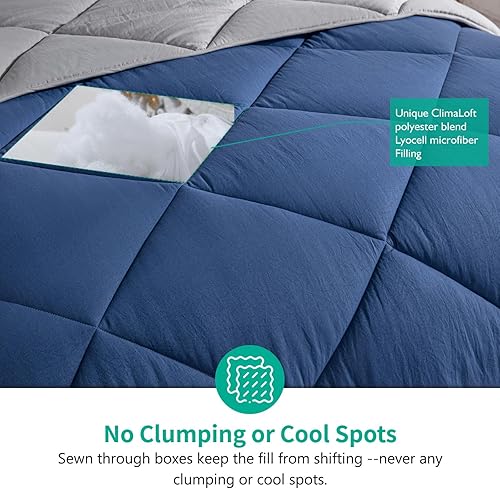 Miniatura 5 de APSMILE Relleno de edredón alternativo al plumón  Edredón de cama tamaño individual para todas las estaciones  Edredón acolchado de microfibra mixta
