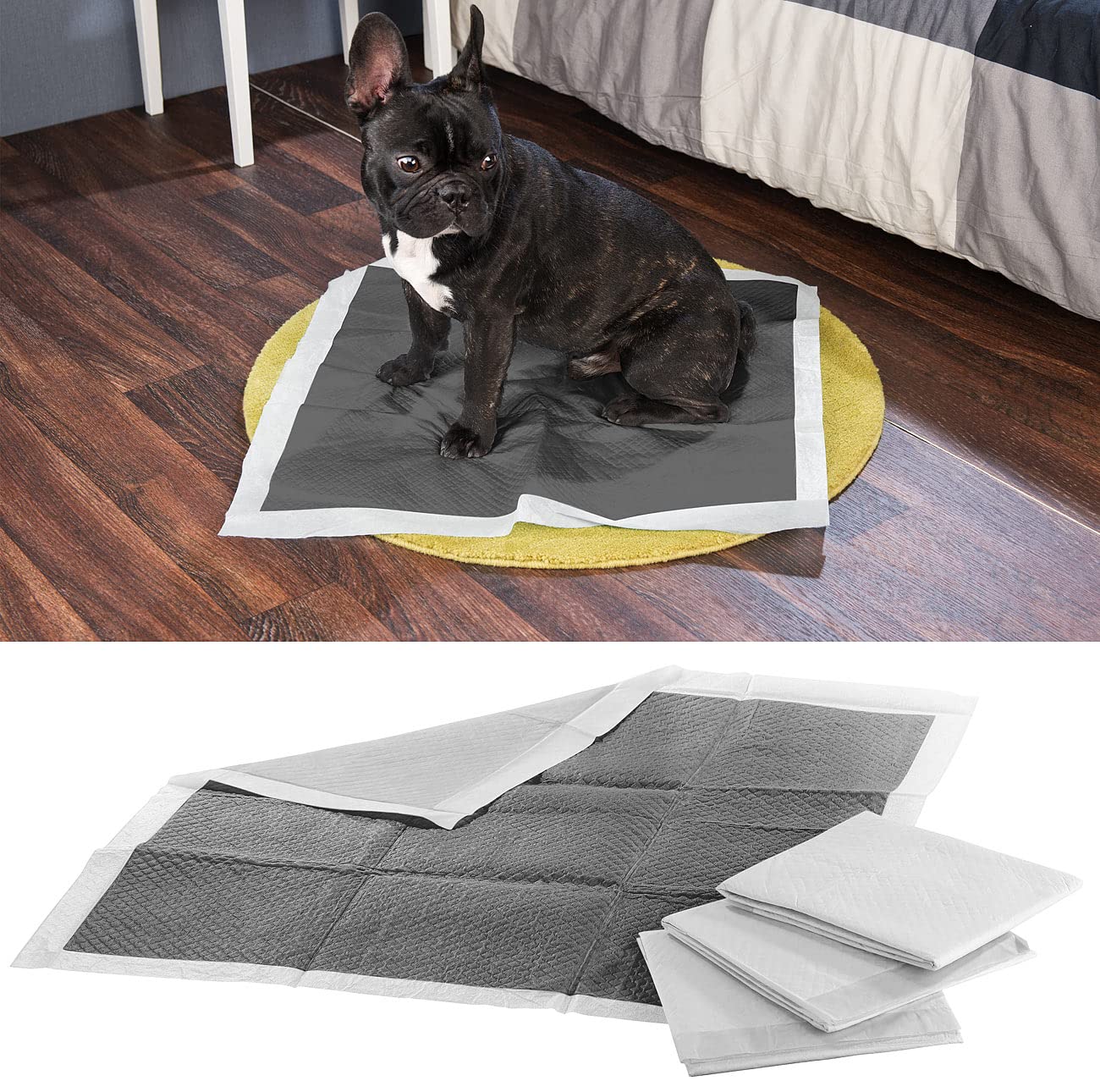 Trainingsmatten für Hund: 180er-Set Welpen-Trainingsunterlagen mit Kohlenstoffschicht, 60x60 cm (Haustier-WC, Einmalunterlage Hund)