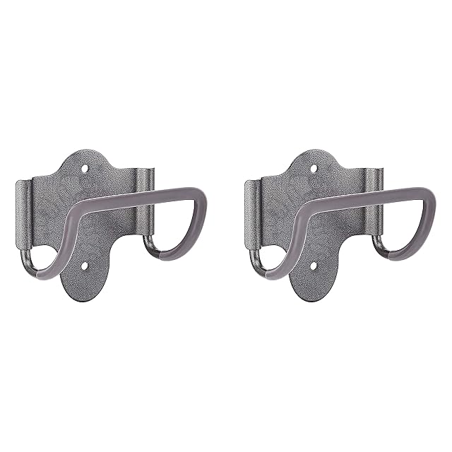 Amazon Basics Heavy Duty Multi-Purpose Garage Utility Hook Wide Hook, Steel, 2-Pack