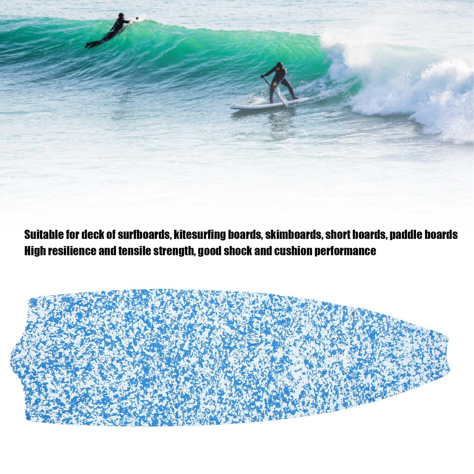 Almohadilla de tracción para tabla de surf, 9 almohadillas de tracción de EVA para tabla de surf, almohadilla de tracción antideslizante para tabla de remo, accesorios de surf