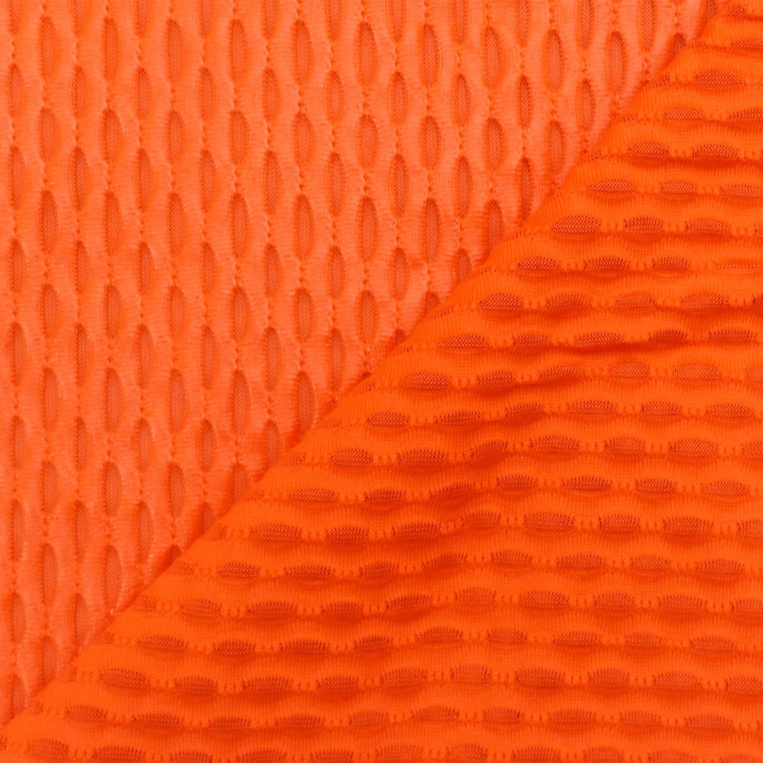 Luminous Orange Famous Maker Stretch Mesh Yoga Activewear Fabric by The Yard, 3yd Length