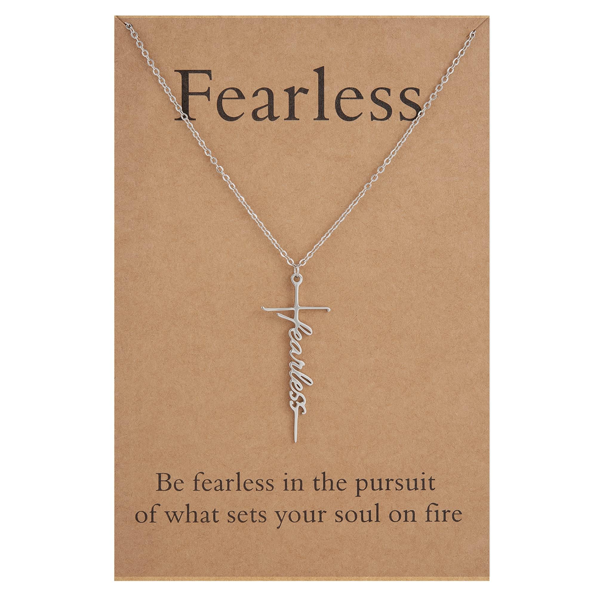 Lcherry Faith Cross Necklace for Women Religious Gifts for Women Christian Jewelry Gifts for Women, Metal, No Gemstone