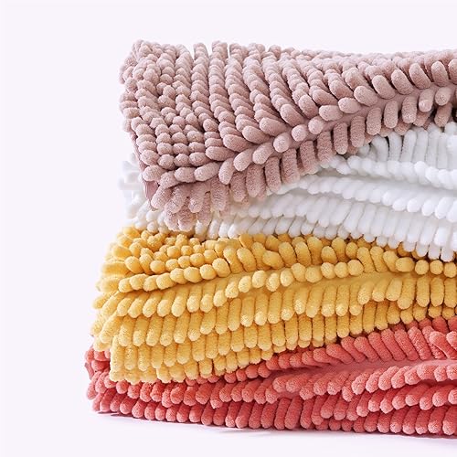 Miniatura 7 de FRESHMINT Alfombra de baño de felpilla grande de 36 x 24 pulgadas, antideslizante, para suelo de baño y bañera, alfombra de ducha lavable, alfombra