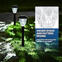 Vista 8 de GIGALUMI 8 Pack Solar Lights Outdoor, Solar Pathway Lights with Great Pattern, Waterproof Auto On/Off Solar Powered Light for Outside Yard Garden