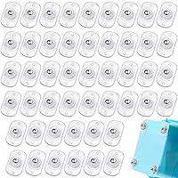 Vista 1 de Honoson - 48 ruedas giratorias autoadhesivas para electrodomésticos, deslizadores, universales, giratorias de 360°, para cocina pequeña Transparente