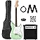 Fender Squier Stratocaster Electric Guitar - Surf Green Bundle with Amplifier, Gig Bag, Cable, Strap, Picks, and Austin Bazaa