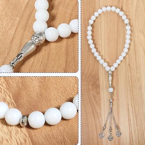 Miniatura 6 de FUMMI Alfombra de oración musulmana acolchada suave con cuentas Tasbih, gruesa alfombrilla de oración islámica antideslizante, lujoso Janamaz para