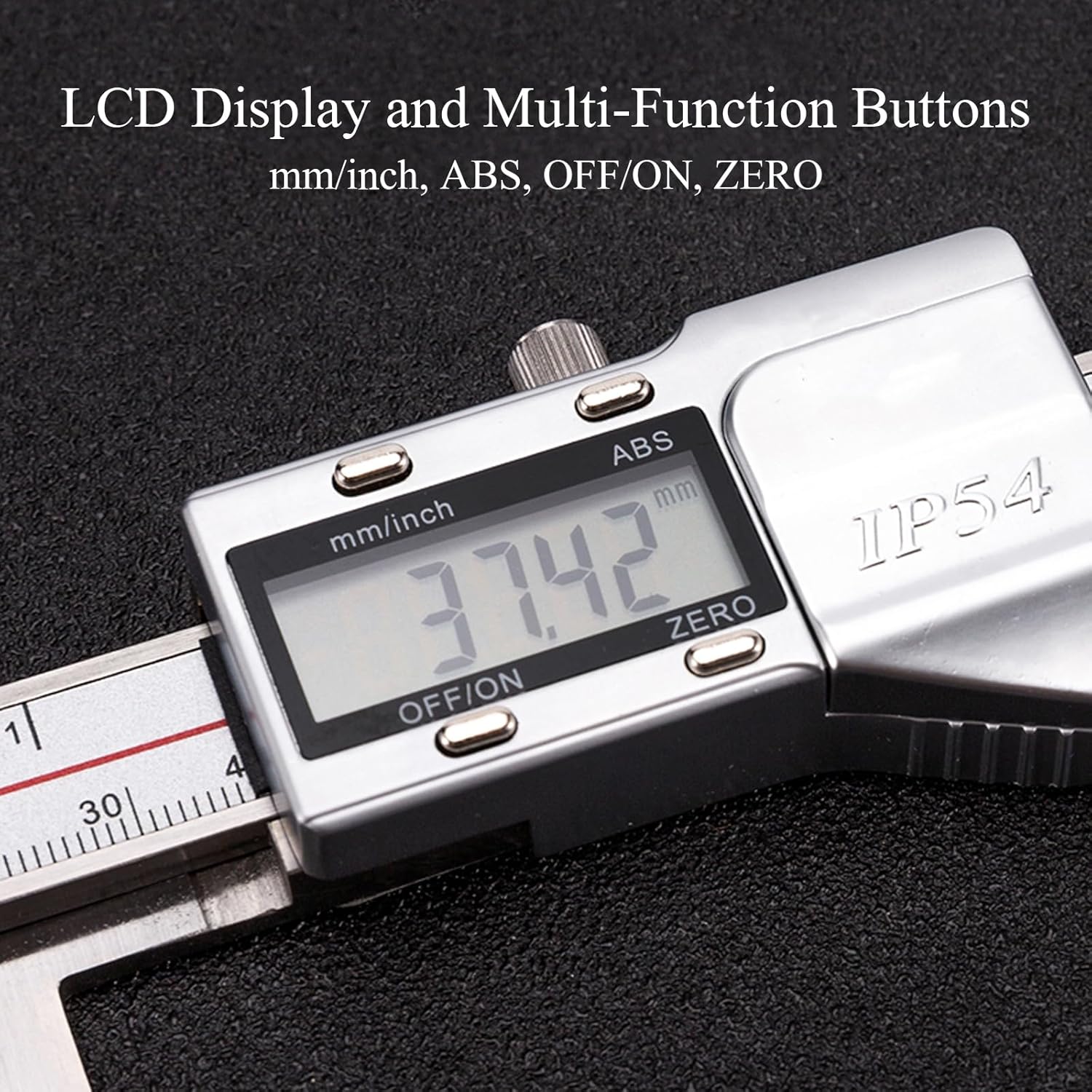 Digital Inside Knife-Edge Caliper – Stainless Steel Depth Step Caliper, 0.01 mm/0.0005" Resolution, IP54 Waterproof, Inch/Metric Conversion, for Deep Step Hole Measurement (12 Inch)