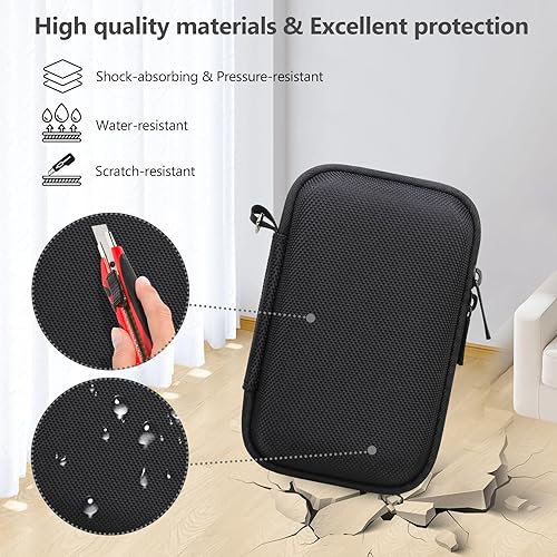 Miniatura 5 de Supmay Funda rígida de viaje para cámara digital Sony ZV-1F  ZV-1  ZV-1 II, funda protectora para cámara digital con bolsillo de malla para batería,